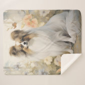 Mooie Papillon Sherpa Deken (Voorkant (horizontaal))