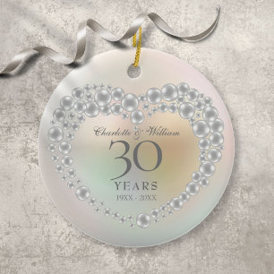 Mooie Parel 30e Trouwdag Keramisch Ornament