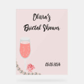 Mooie parels en Prosecco vrijgezellenfeest Acryl Bord (Voorkant)