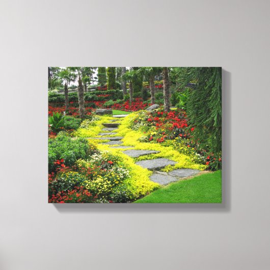 Mooie Park Bloemen Foto Canvas Afdruk (Voorkant)