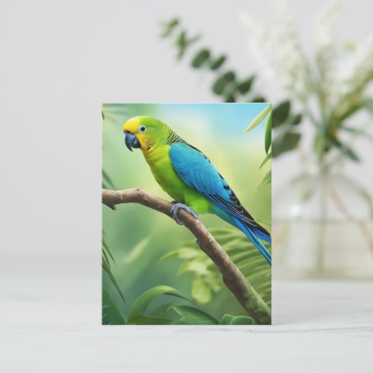 Mooie Parkiet in het Oerwoud Briefkaart (Staand voorkant)