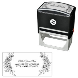 Mooie partij Bloemen Lijst Elegant Adres Zelfinktende Stempel