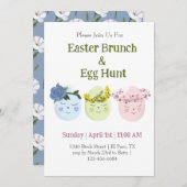 Mooie Pasen Brunch Eierspel Uitnodiging (Voorkant / Achterkant)