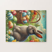 Mooie Pasen Eieren en Konijn Konijn Puzzel (Horizontaal)