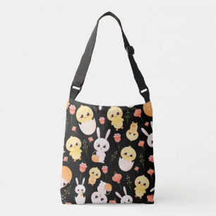 Mooie Pasen Kuikens & Konijnen Naadloos Patroon Or Crossbody Tas