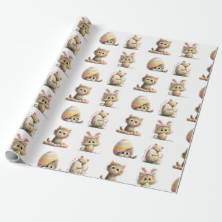 Mooie Pasenkat Inpakpapier