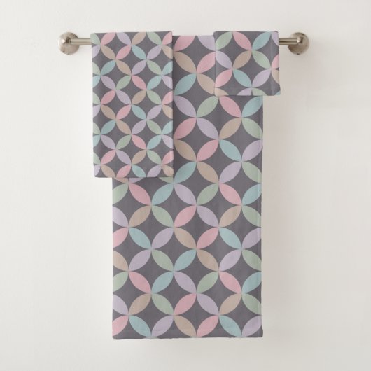 Mooie pastel Abstract geometrisch Bad Handdoek (Insitu)