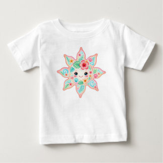 Mooie Pastel Bloem Baby T-Shirt