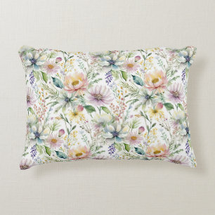 Mooie pastel bloemenpatroon accent kussen