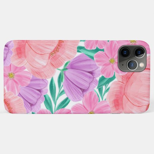 Mooie pastel bloemenWaterverf Case-Mate iPhone Case (Achterkant (horizontaal))