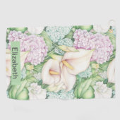 Mooie Pastel Calla Lelie Persoonlijk Golfhanddoek (Horizontaal)