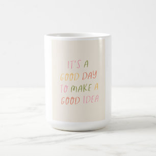 Mooie Pastel Hand Lettering Motiverende Citaat Kun Koffiemok