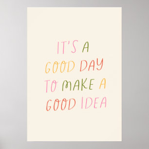 Mooie Pastel Handlettering Motiverende Citaat Kuns Poster