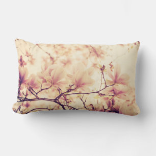 Mooie pastel magnolia bloem kussen