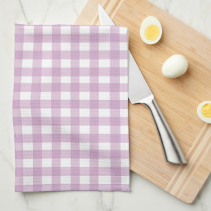 Mooie Pastel Paarse Gingham Theedoek