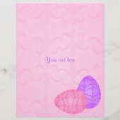 Mooie pastel Paaseieren Flyer (Achterkant)