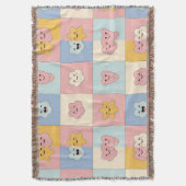Mooie Pastel Patchwork Dekbed Deken (Voorkant Verticaal)