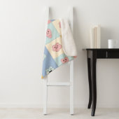 Mooie Pastel Patchwork Dekbed Sherpa Deken (In situ)