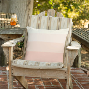 Mooie Pastel Perzik Blush Crème Strepen Patroon Buitenkussen