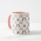 Mooie pastel regenbogen mok (Voorkant links)