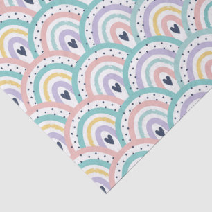 Mooie Pastel Regenboog Patroon Tissue Papier
