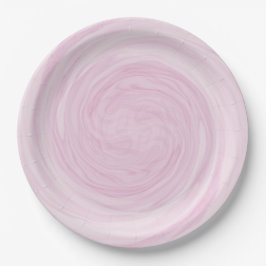 Mooie Pastel Roze Draaikolk Papieren Bordje