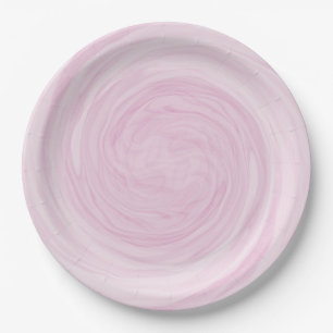 Mooie Pastel Roze Draaikolk Papieren Bordje