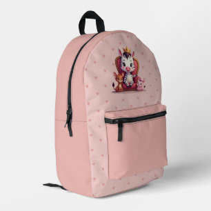 Mooie Pastel Roze Harten Bedrukte Rugzak