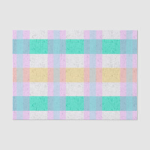 Mooie Pastel Schotse Ruit Tissuepapier