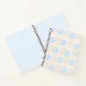 Mooie Pastelblauwe Bloem Notitieboek (Binnen)