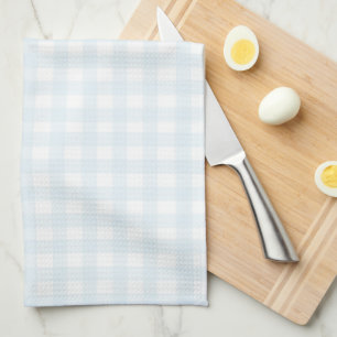 Mooie Pastelblauwe Gingham Theedoek