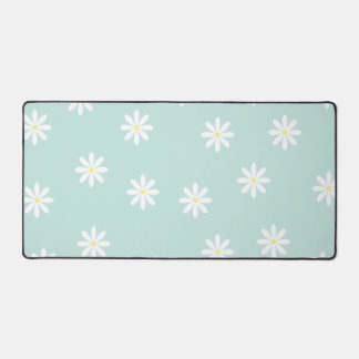 Mooie Pastelblauwe Madeliefjes Bloemen Esthetische Bureaumat