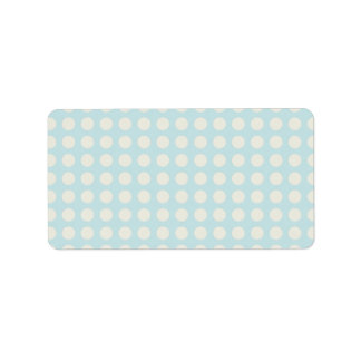 MOOIE PASTELBLAUWE STIPPEN EN LINT ETIKET
