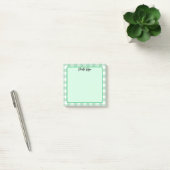 Mooie Pastelgroene Gingham Patroon Notities Post-it® Notes (Kantoor)