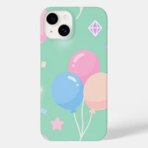Mooie pastelgroene kleur met ballonnen