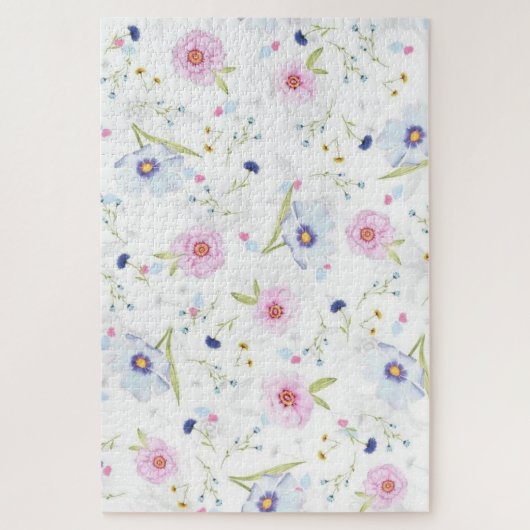 Mooie Pastelkleuren Bloemige Puzzels  (Verticaal)