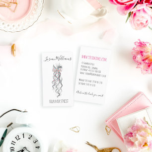 Mooie Pastelkleurige Bruid met Golfkapsel Kapsalon Visitekaartje