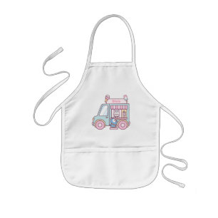 Mooie Pastelkleurige IJscowagen Persoonlijk Voor M Kinder Schort