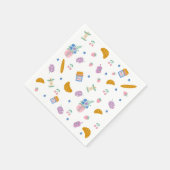 Mooie Pastelkleurige Ontbijtpatroon Papieren Serve Servet (Hoek)