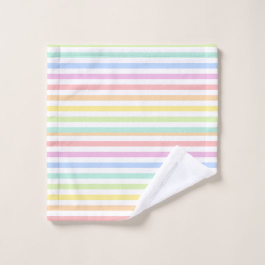 Mooie Pastelkleurige Strepen Washandje (Wasdoekje)