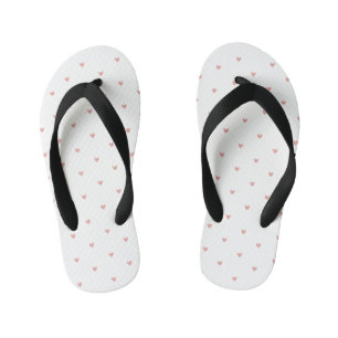 Mooie pastelroze harten kinder teenslippers