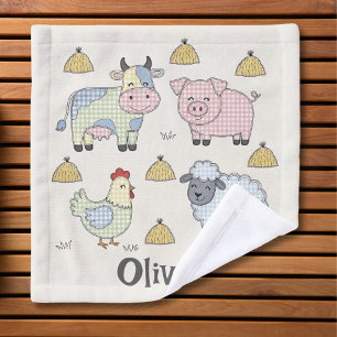 Mooie Patchwork Boerderijdieren Washandje