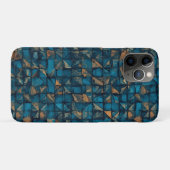 Mooie patchwork "look" in donker teal Case-Mate iPhone case (Achterkant (horizontaal))