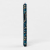 Mooie patchwork "look" in donker teal Case-Mate iPhone case (Achterkant/rechts)