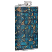 Mooie patchwork "look" in donker turquoise heupfles (Rechts)