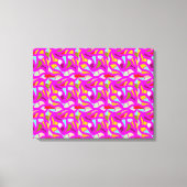 Mooie patronen in roze en regenboogkleuren canvas afdruk (Voorkant)