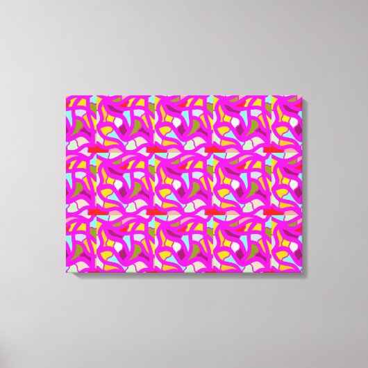 Mooie patronen in roze en regenboogkleuren canvas afdruk (Voorkant)