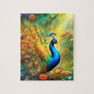 Mooie pauw in tuin vogel 98 legpuzzel