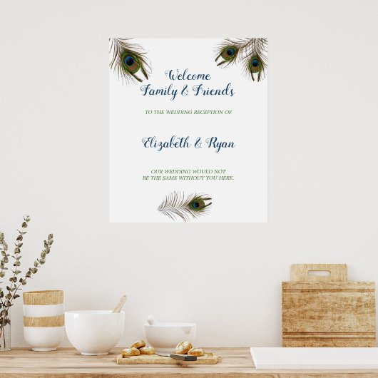 Mooie Pauwveren, Trouw Welkomstposter Poster (Keuken)