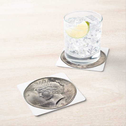 Mooie Peace Dollar Onderzetter Set (Insitu)